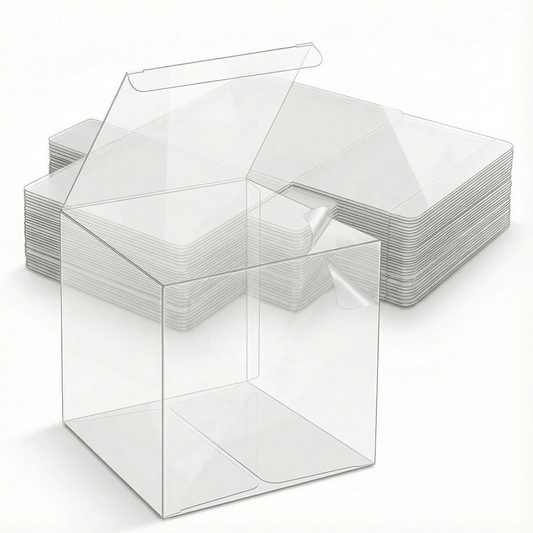 Clear Gift & Favor Boxes 30 OR 50 Pack (10 × 10 × 10 cm)