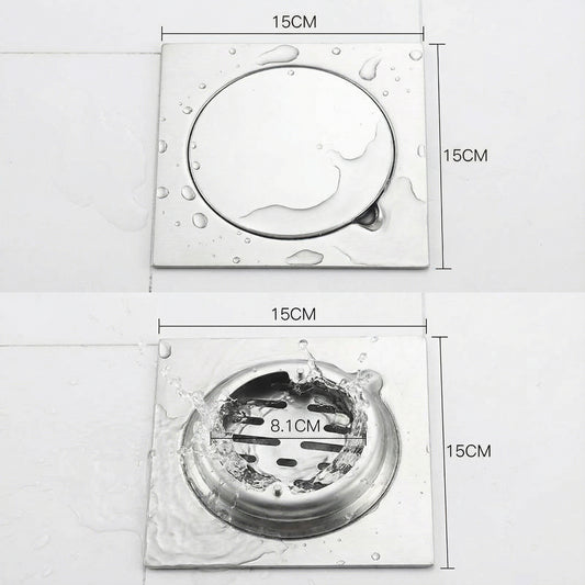 Stainless Steel Floor Drain — 15×15 cm