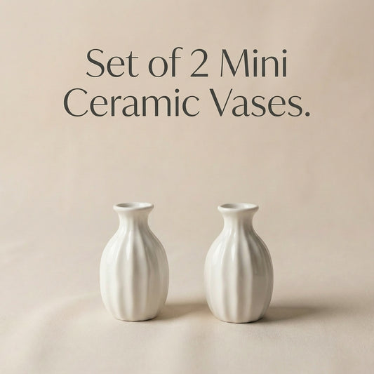 Mini Wavy Ceramic Vases – Set of 2