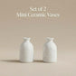 Mini Floral Ceramic Vases – Set of 2