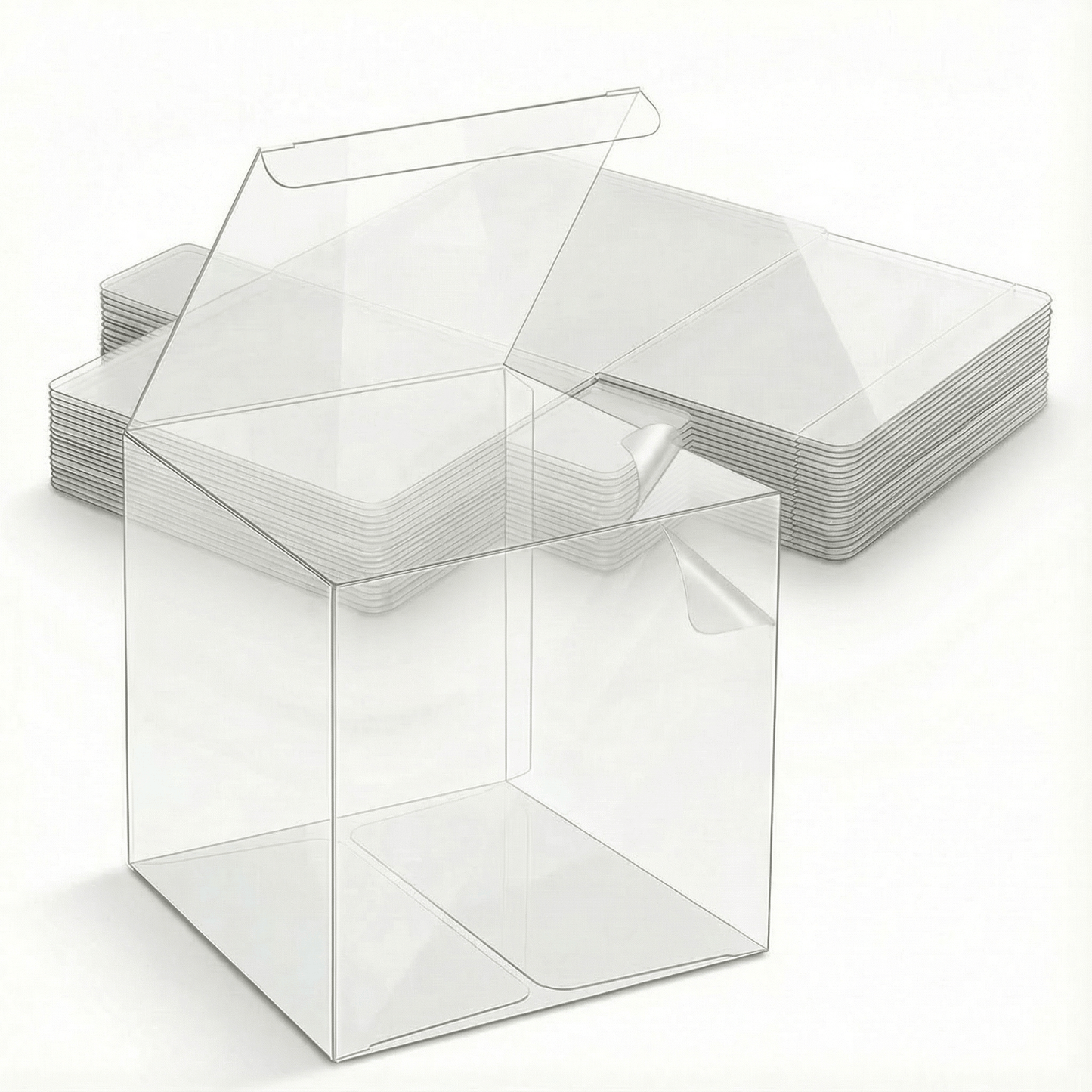 Clear Gift & Favor Boxes 30 OR 50 Pack (10 × 10 × 10 cm)