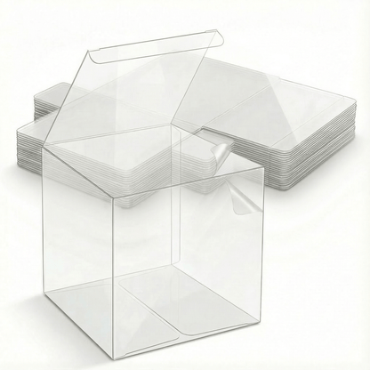 Clear Gift & Favor Boxes 30 OR 50 Pack (10 × 10 × 10 cm)