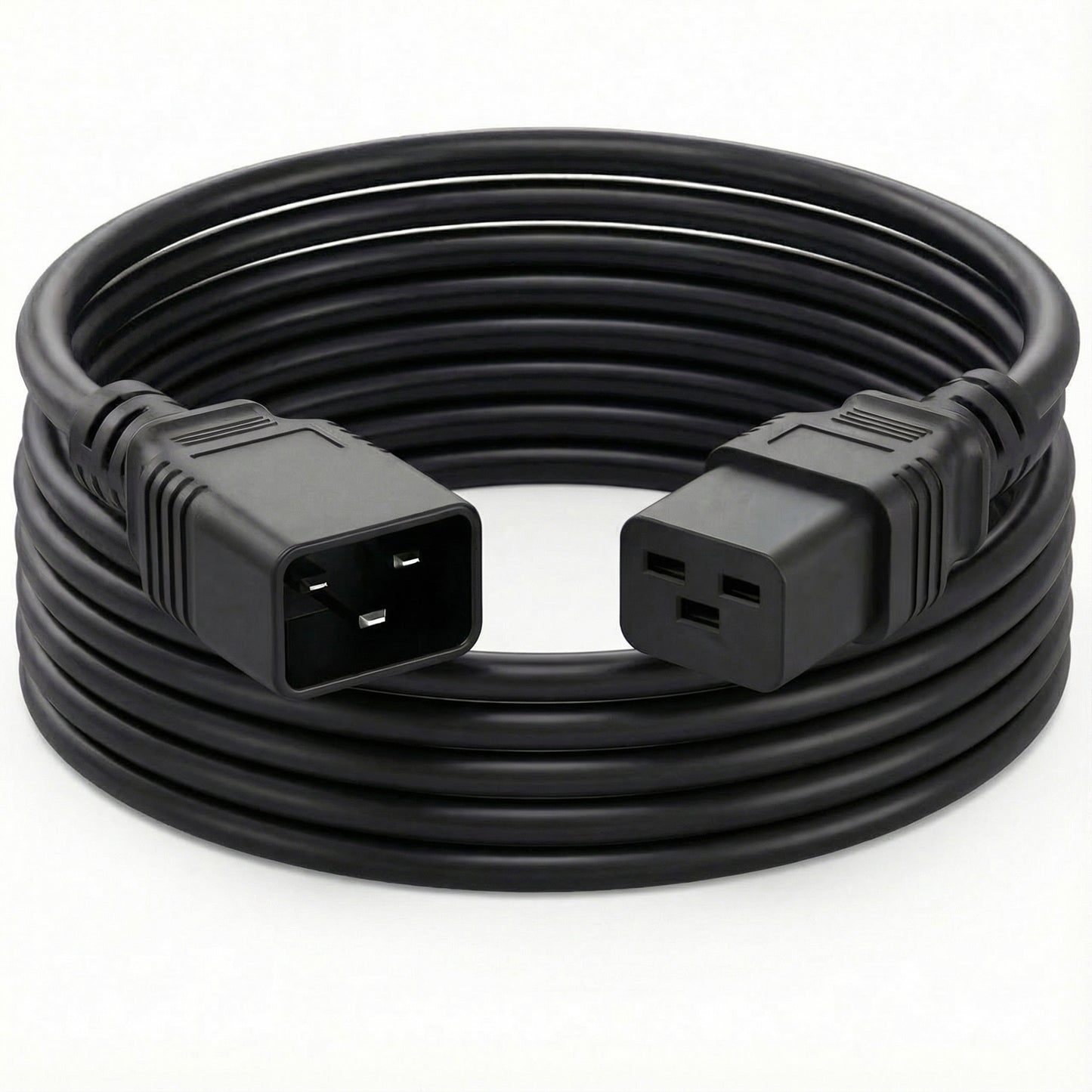 IEC C19 to C20 Power Extension Cable (2M or 5M Lengths)
