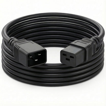IEC C19 to C20 Power Extension Cable (2M or 5M Lengths)