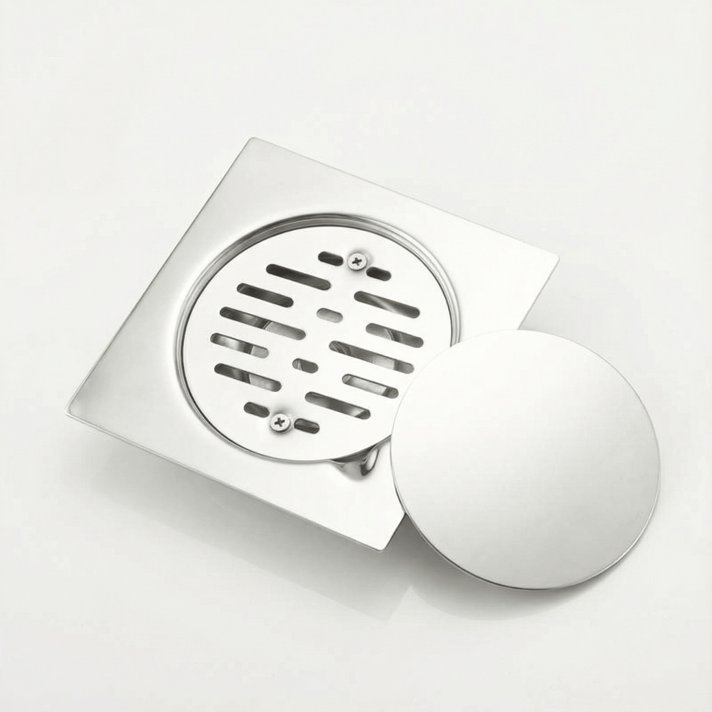 Stainless Steel Floor Drain — 15×15 cm