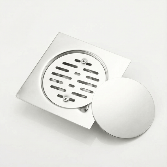 Stainless Steel Floor Drain — 15×15 cm