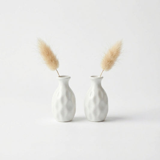 Mini Wavy Ceramic Vases – Set of 2