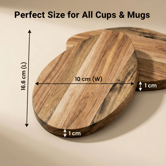 Acacia Wood Coasters — Set of 6