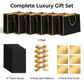 Black Luxury Gift Bags with Gold Trim (Set of 6)