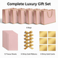 Pink Luxury Gift Bags with Gold Trim (Set of 6)