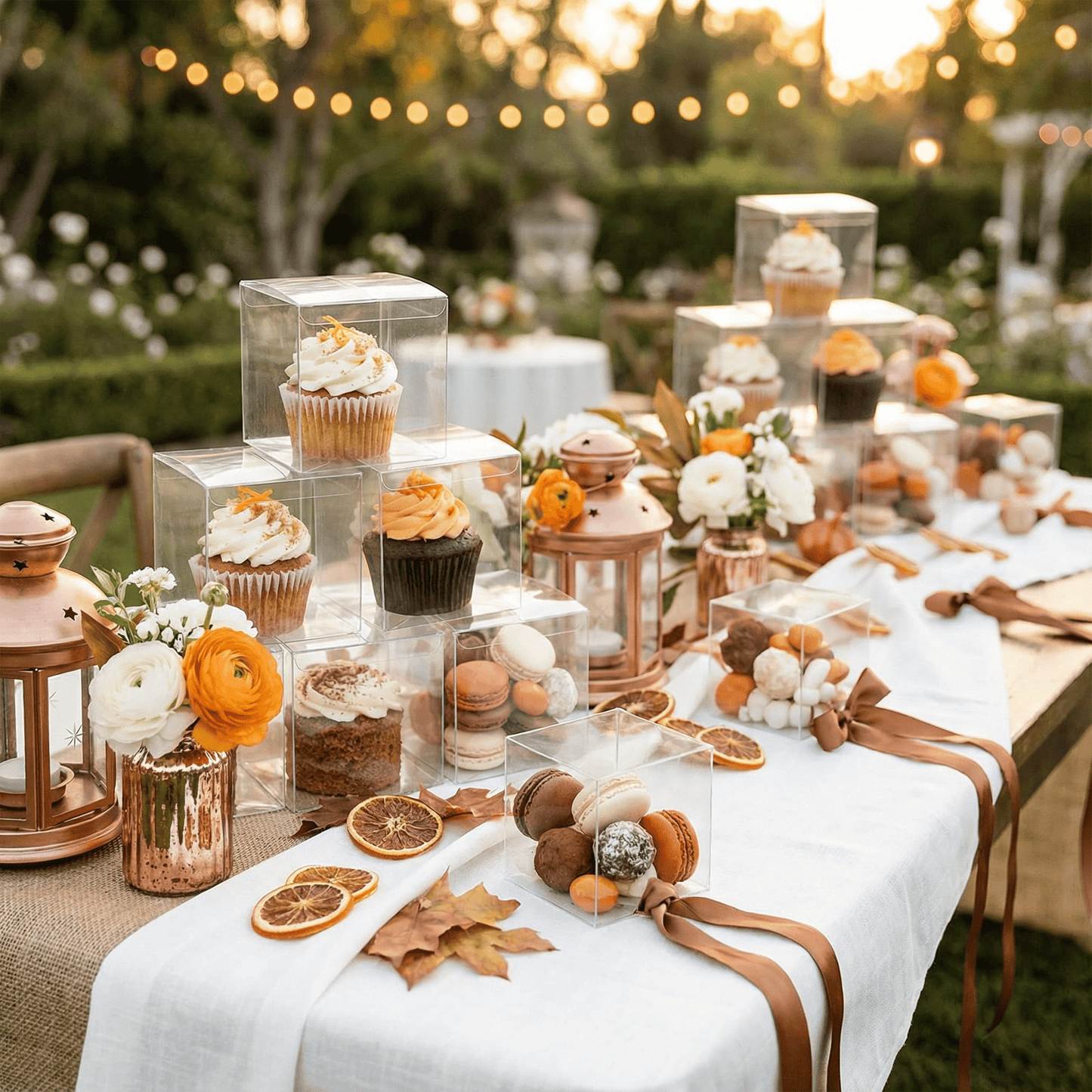 Clear Gift & Favor Boxes 30 OR 50 Pack (10 × 10 × 10 cm)