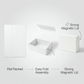 White Magnetic Gift Boxes 2 OR 3-Pack (33 × 25 × 12 cm)