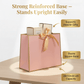Pink Luxury Gift Bags with Gold Trim (Set of 6)