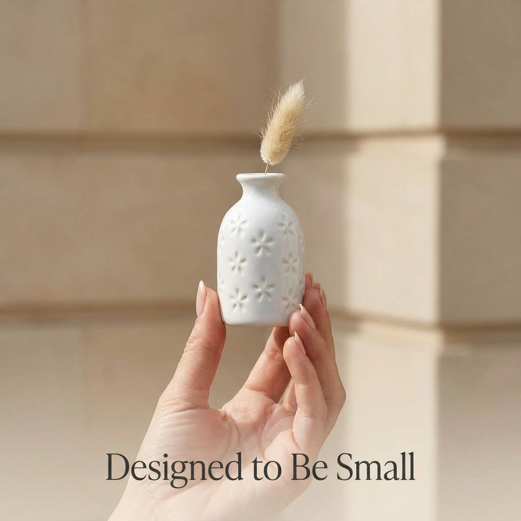 Mini Floral Ceramic Vases – Set of 2