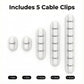 5-Pack Self-Adhesive White Cable Clips