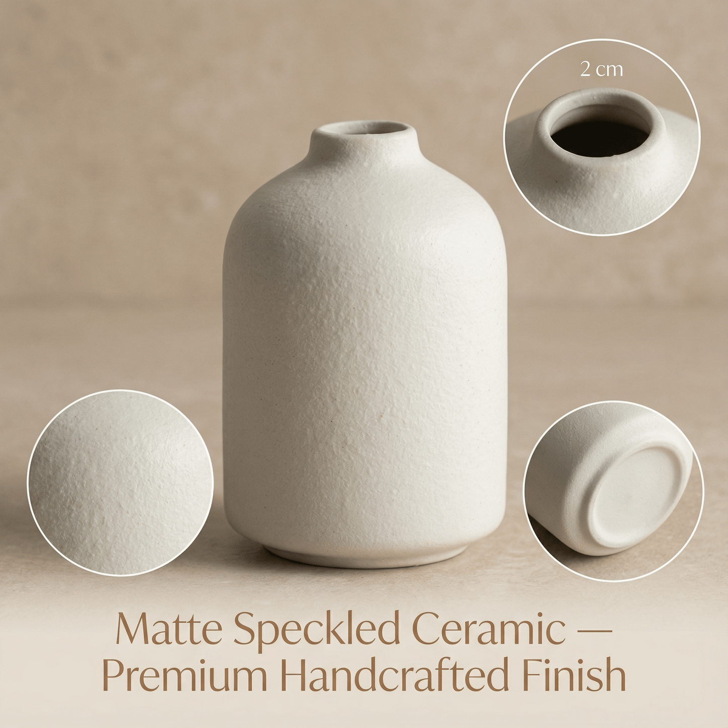 Ceramic Matte Vases — Set of 2