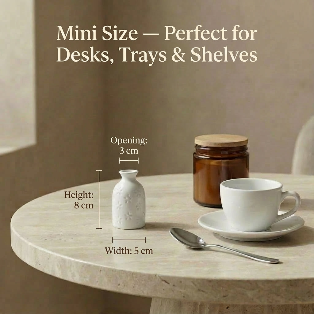 Mini Floral Ceramic Vases – Set of 2