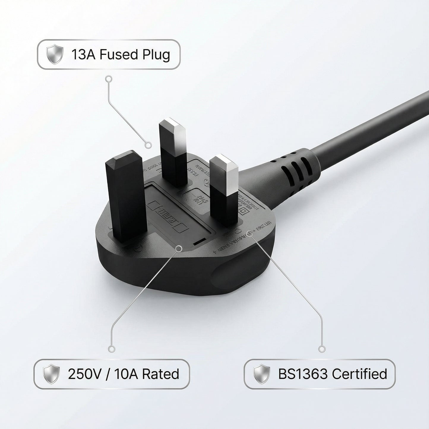 Hair Straightener Replacement Power Cable — 3m