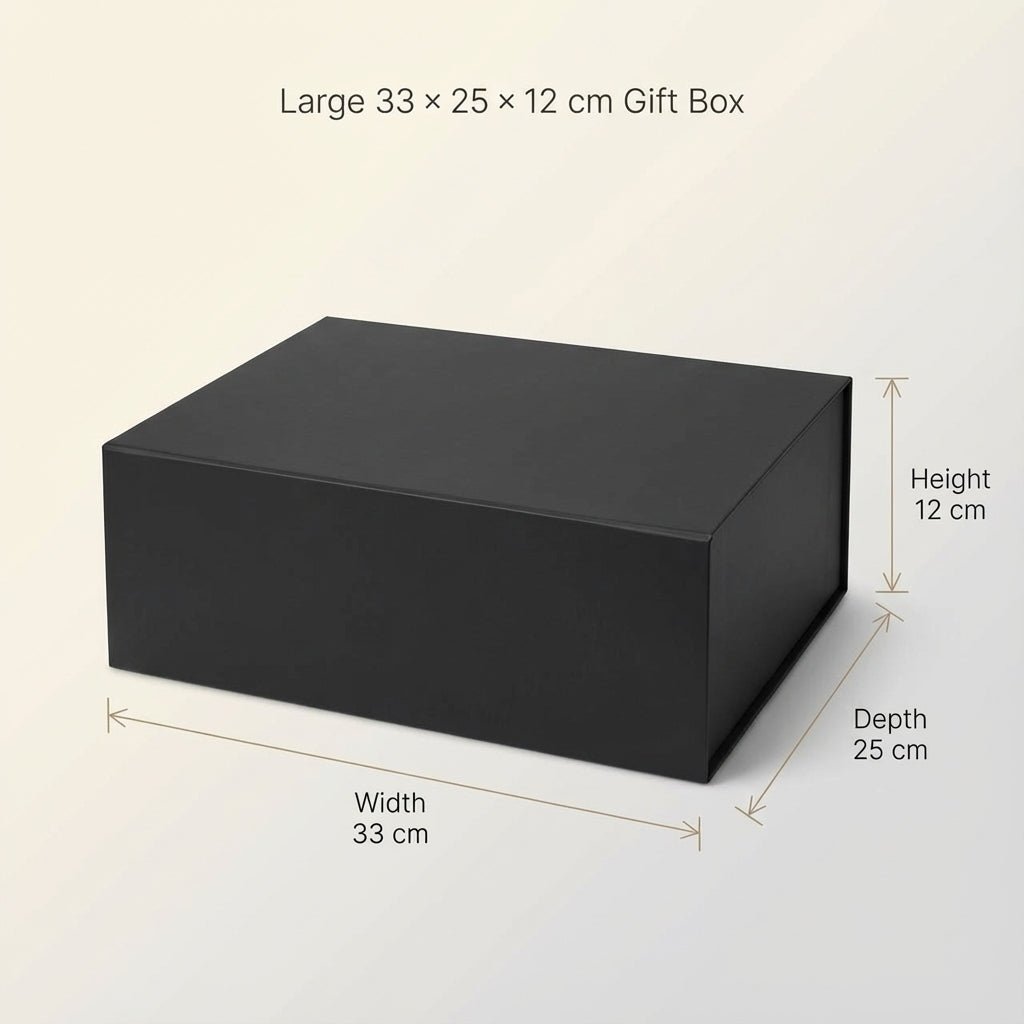 Black Magnetic Gift Boxes 2 OR 3-Pack (33 × 25 × 12 cm)
