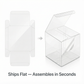 Clear Gift & Favor Boxes 50 OR 100 Pack (5 × 5 × 5 cm)