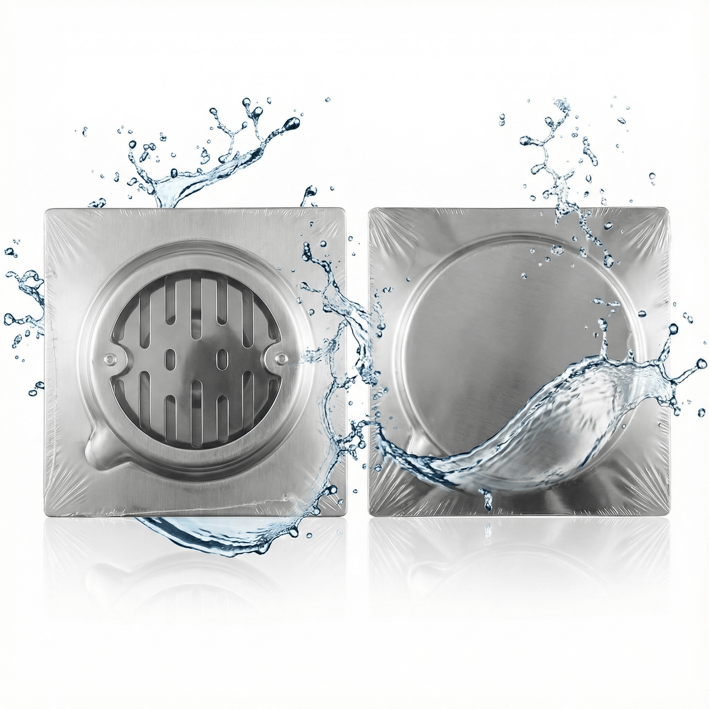 Stainless Steel Floor Drain — 15×15 cm