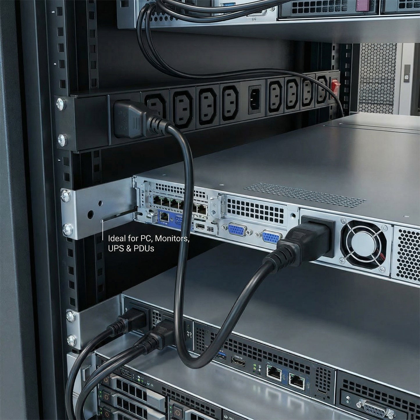 IEC C13 to C14 Power Extension Cable