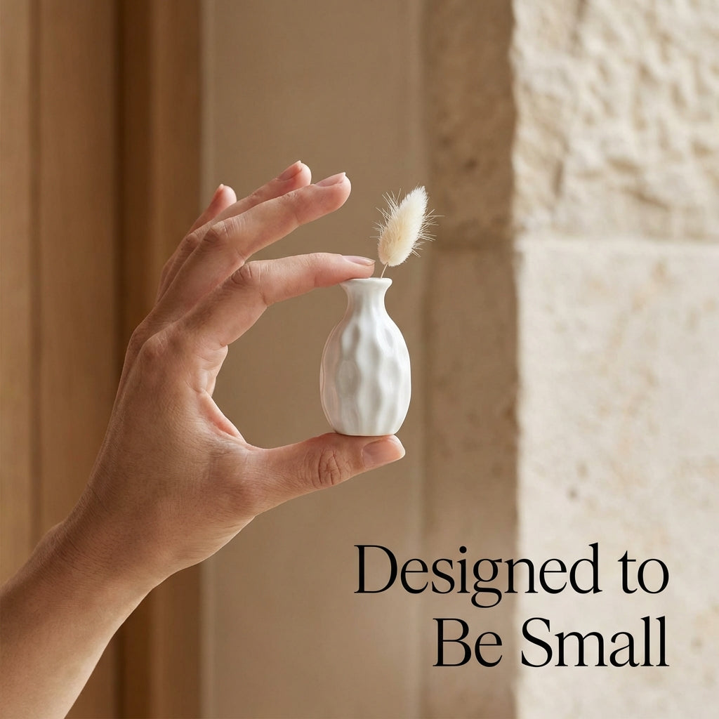 Mini Wavy Ceramic Vases – Set of 2