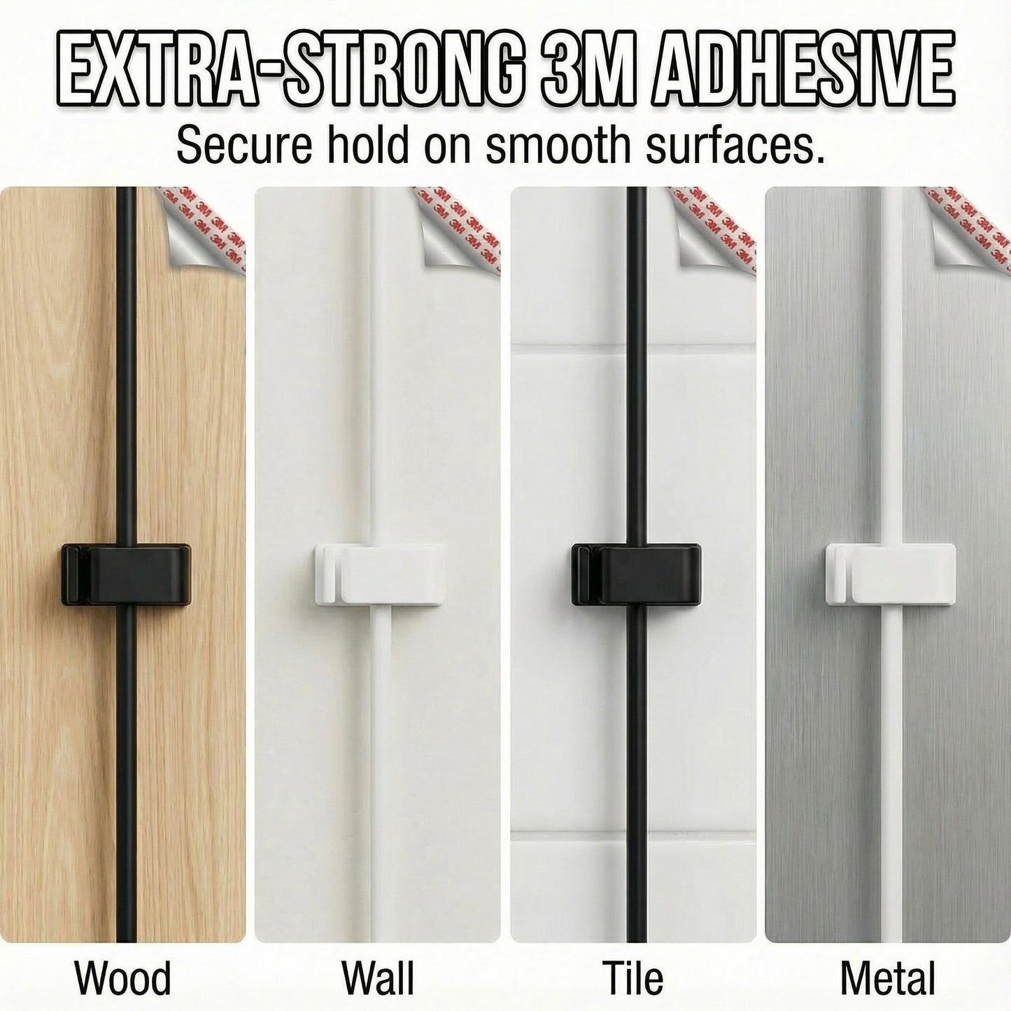 Cable Management Clips 50-Pack (Black & White)