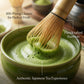 Matcha Tea Set — 4-Piece Japanese Kit (Green Ceramic Bowl)