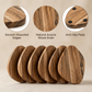 Acacia Wood Coasters — Set of 6