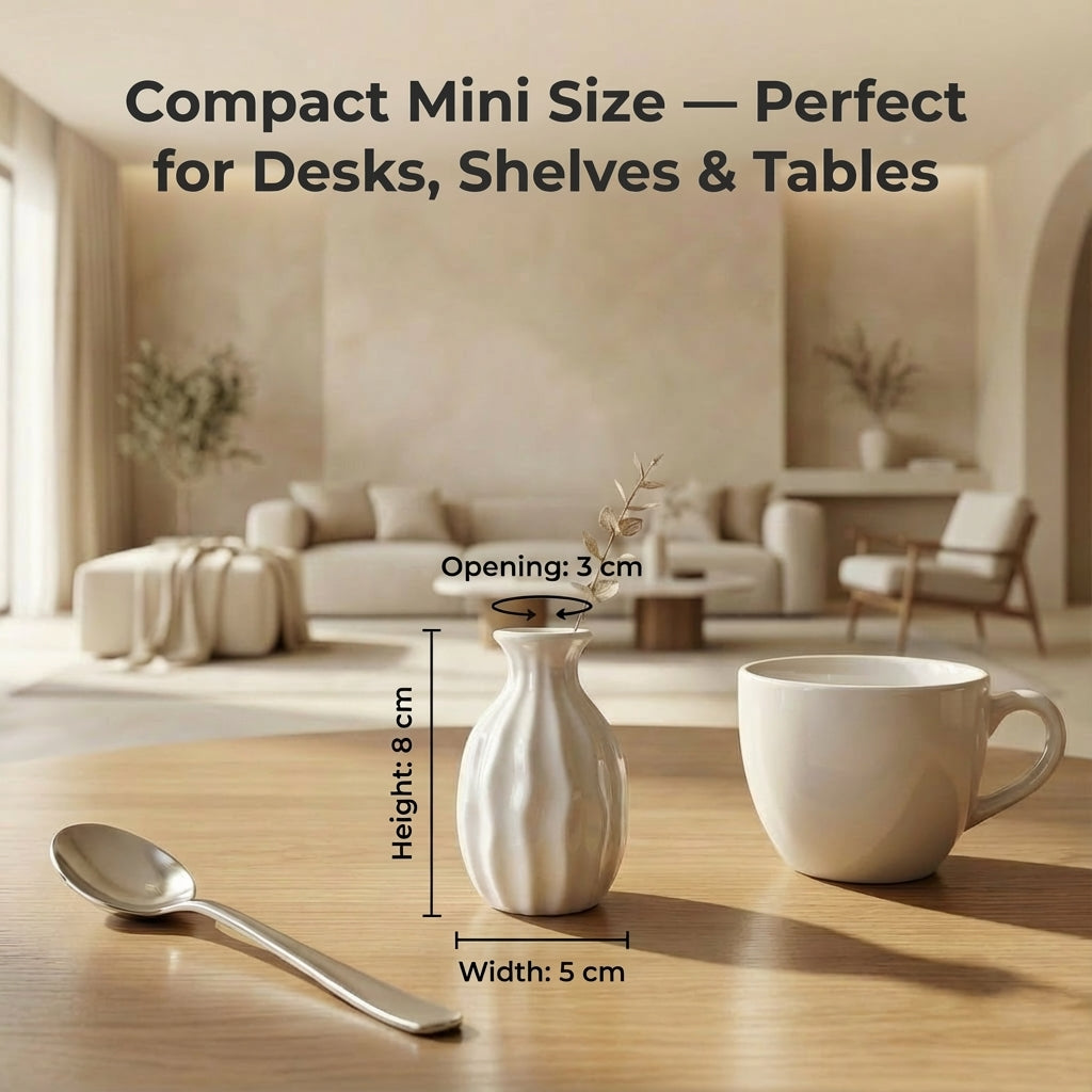 Mini Wavy Ceramic Vases – Set of 2