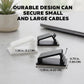 Cable Management Clips 30-Pack (Black + 15 White)