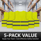 Reflective Safety Vests — 5 Pack