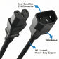 IEC C14 to C15 Heavy Duty Power Cable (2M OR 5M Length)