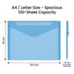 A4 Plastic Document Envelopes 12 Pack (6 Colors)