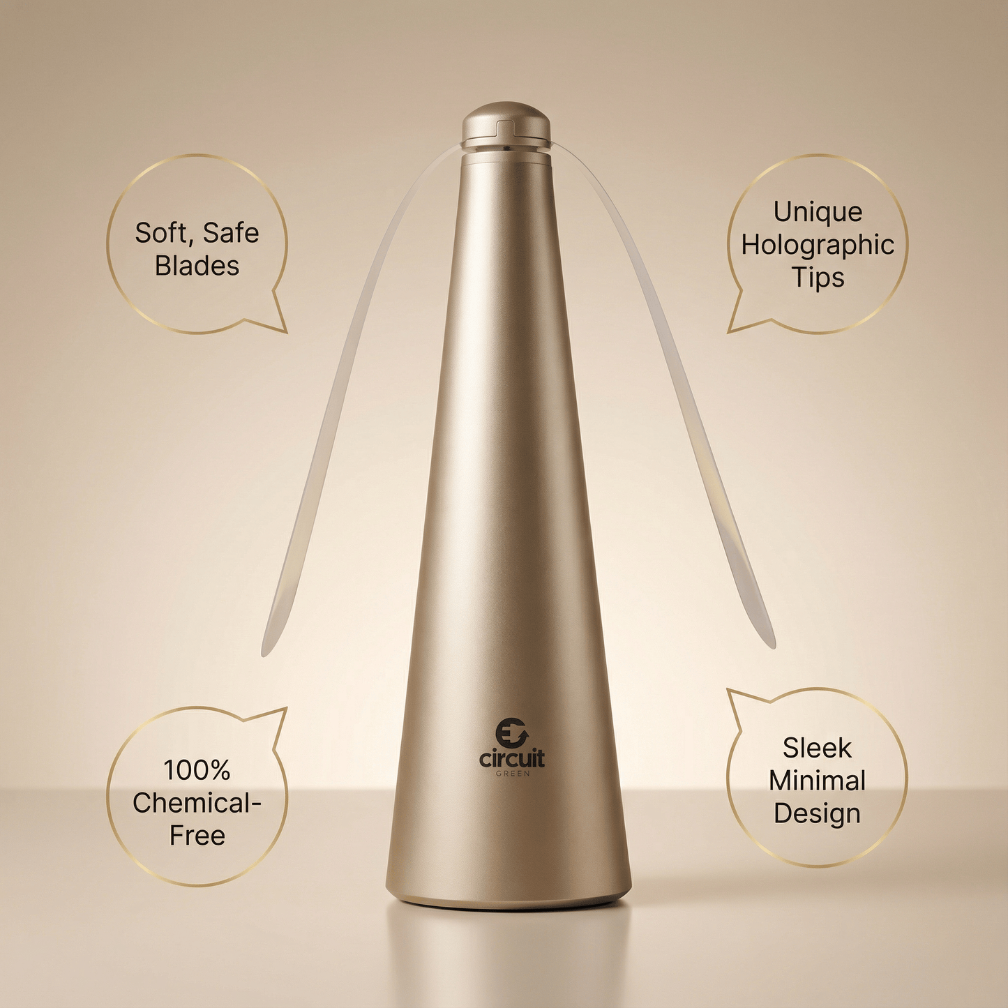 Fly repellent fan champagne gold detail [champagne gold]