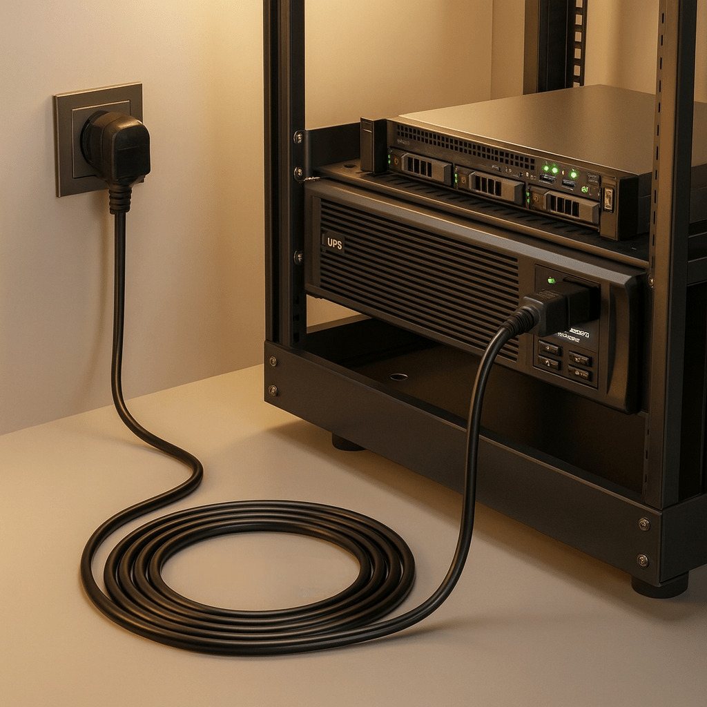 UK Plug to IEC C19 Power Cable (1.6M or 3M Lengths)