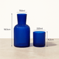Bedside Glass Carafe + Cup Set (Blue)