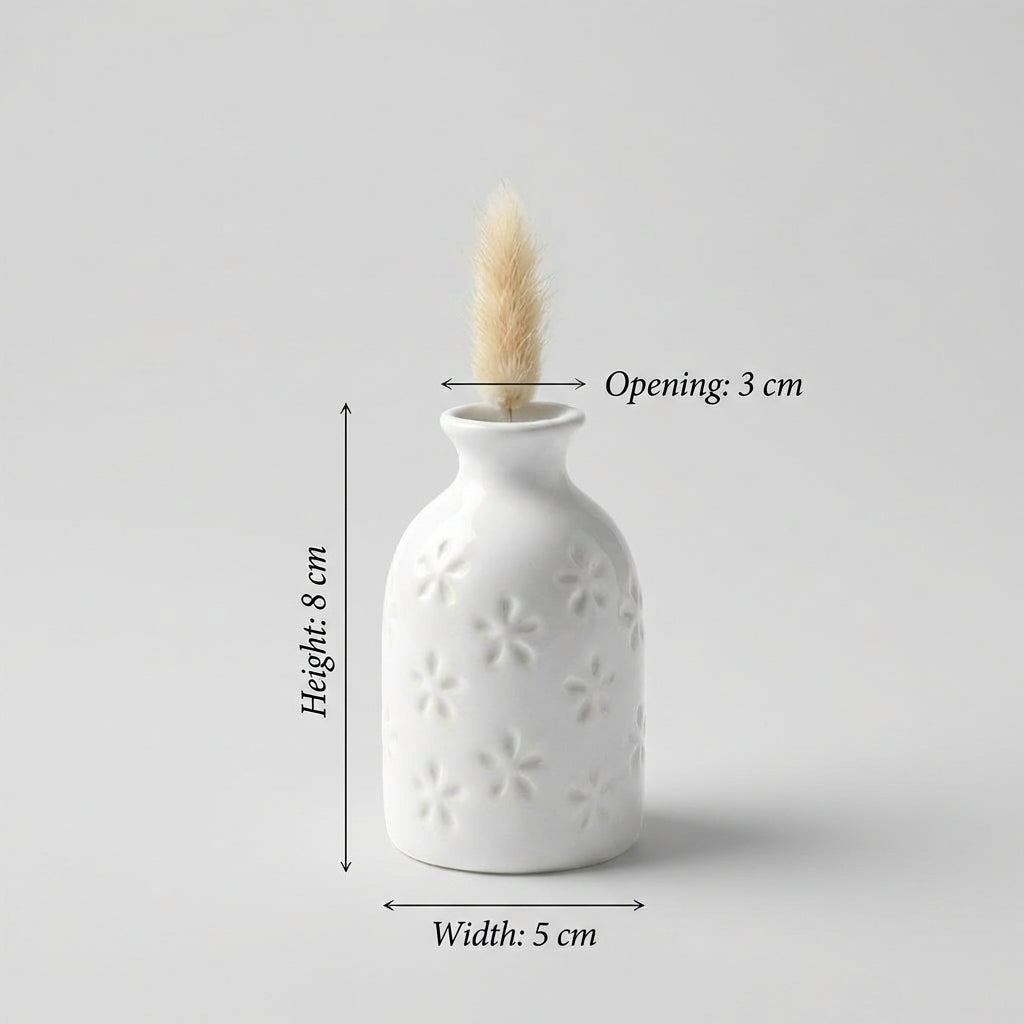 Mini Floral Ceramic Vases – Set of 2