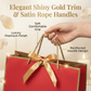 Red Luxury Gift Bags with Gold Trim (Set of 6)