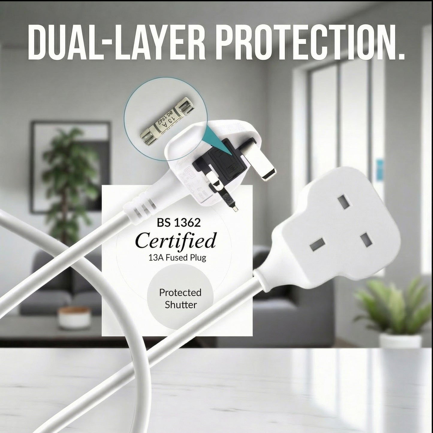 Single-Outlet Extension Cord - 2M/3M/5M/10M