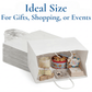White Kraft Paper Gift Bags — 30 Pack (32 × 11 × 25 cm)