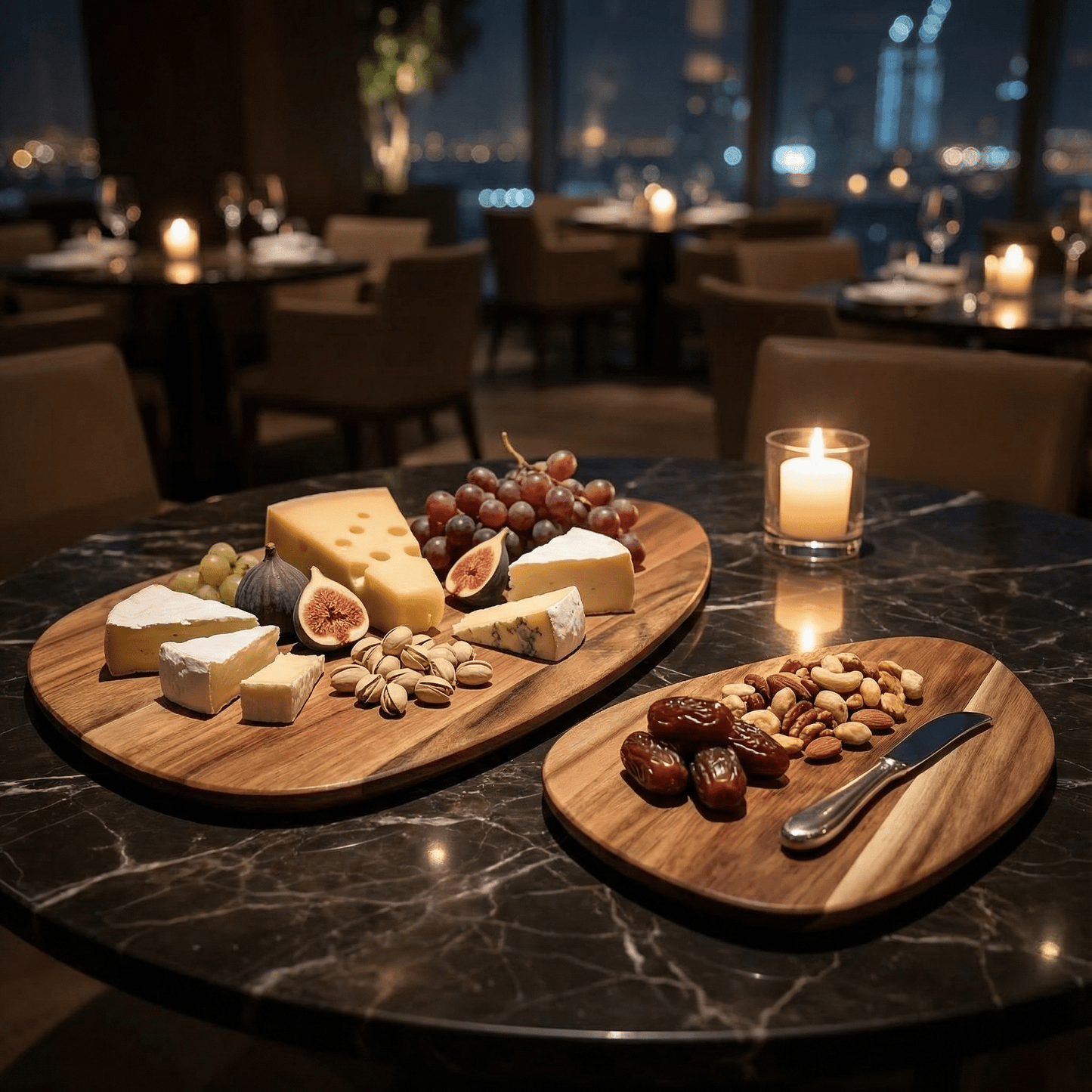 Acacia Wood Serving Boards — Set of 2 (Large + Small)