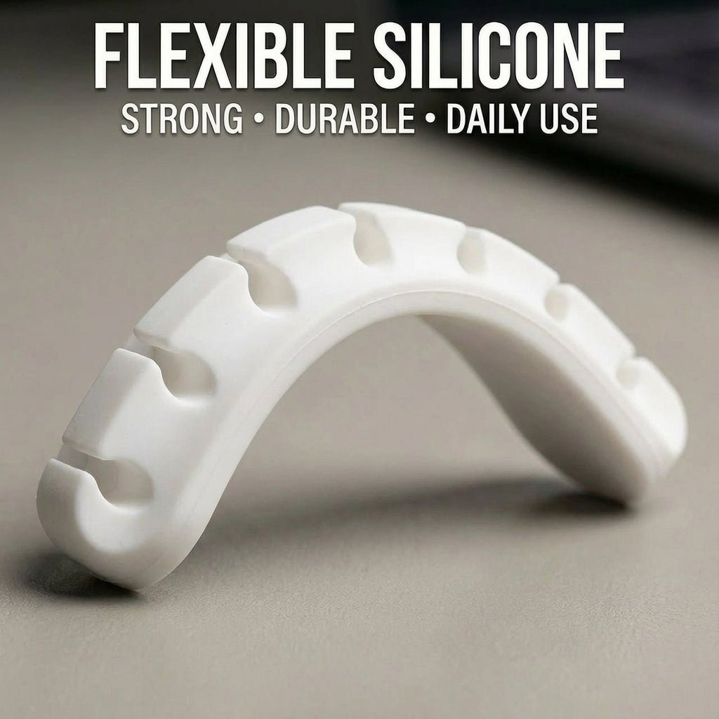 5-Pack Self-Adhesive White Cable Clips