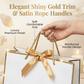 White Luxury Gift Bags with Gold Trim (Set of 6)