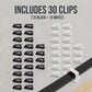 Cable Management Clips 30-Pack (Black + 15 White)