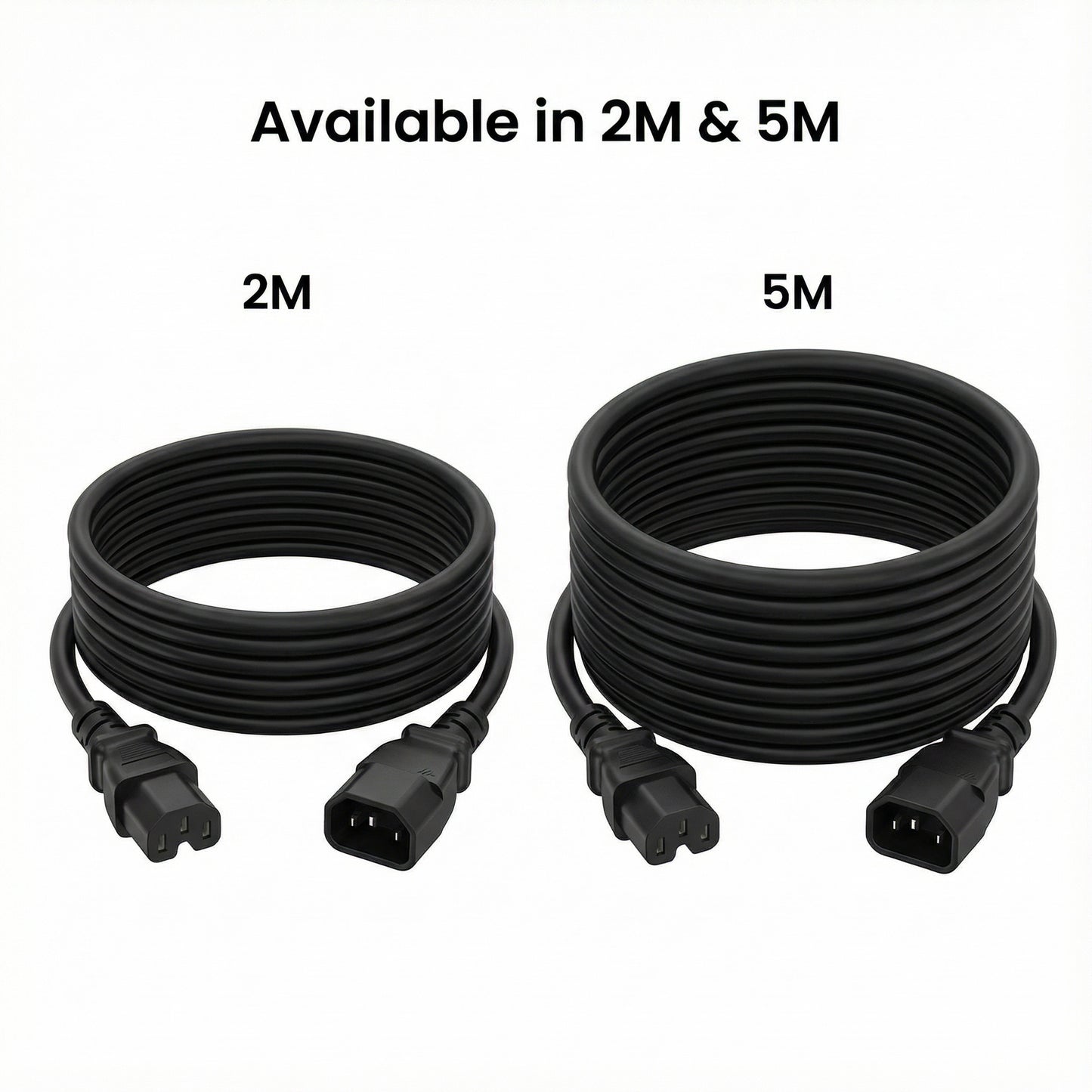 IEC C14 to C15 Heavy Duty Power Cable (2M OR 5M Length)