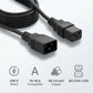 IEC C19 to C20 Power Extension Cable (2M or 5M Lengths)