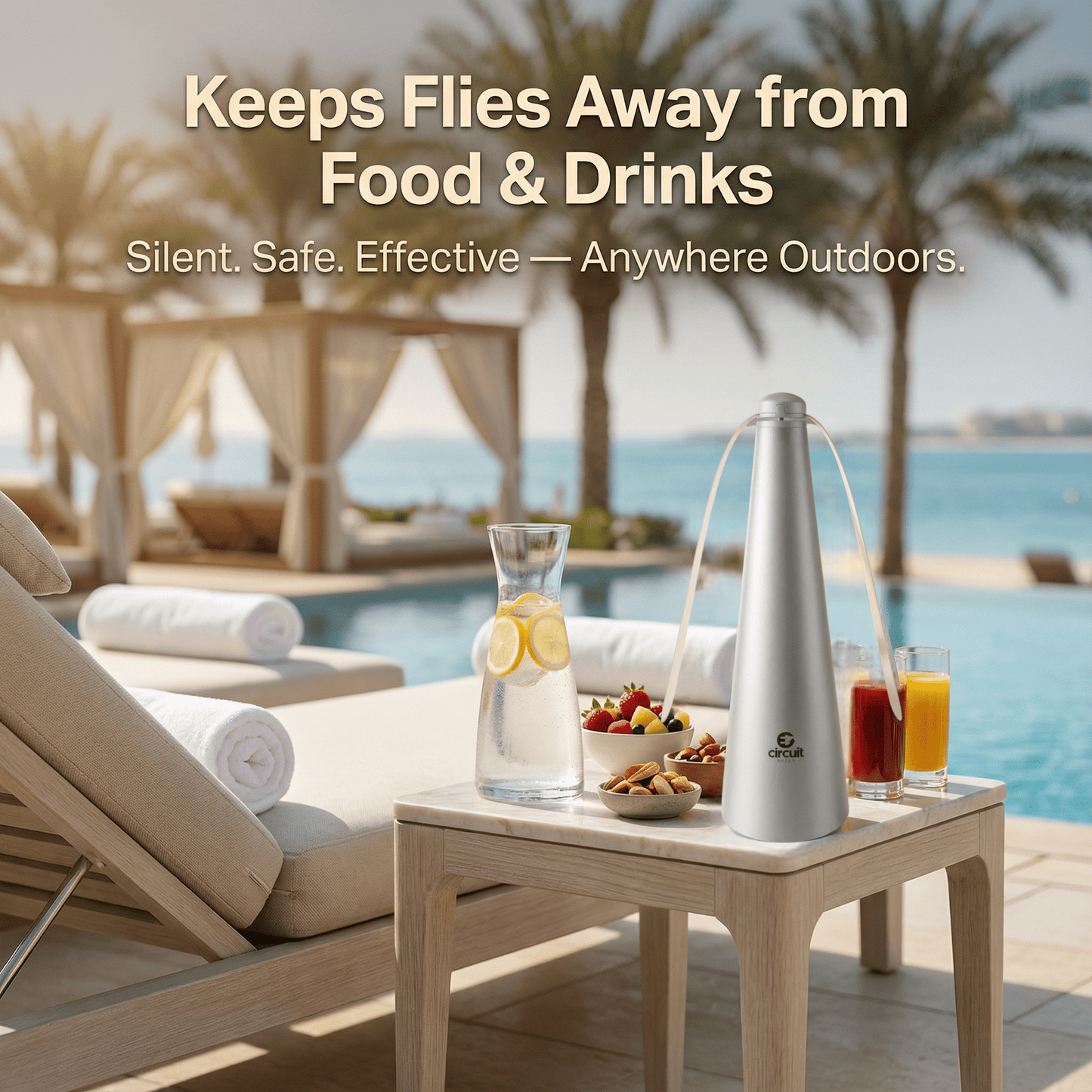 Fly repellent fan silver detail [silver]