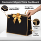 Black Luxury Gift Bags with Gold Trim (Set of 6)